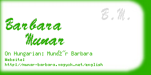 barbara munar business card